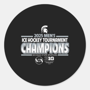 Michigan State Spartans Men's Hockey Big Ten Champ Classic Round Sticker