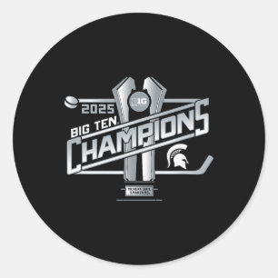 Michigan State Spartans Men's Ice Hockey Big Ten C Classic Round Sticker