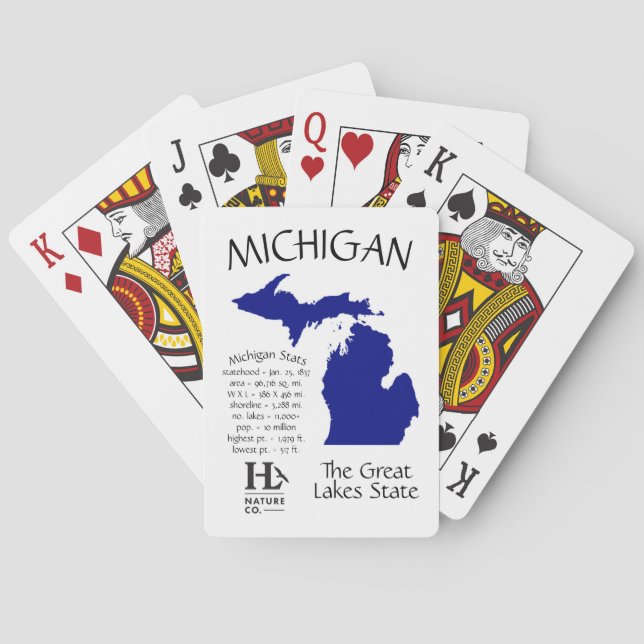 Michigan Statistics Playing Cards (Back)