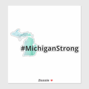Michigan Strong Michigan Silhouette Watercolor