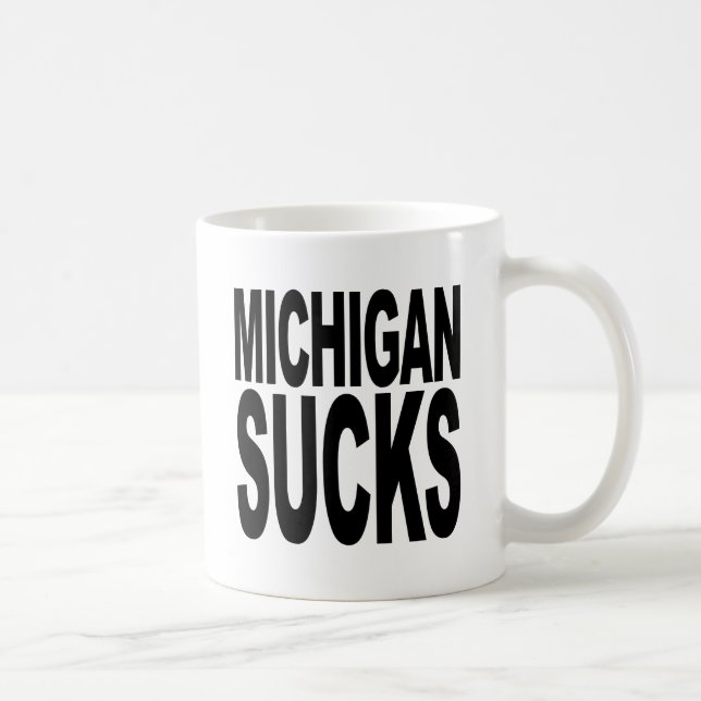Michigan Sucks Coffee Mug (Right)