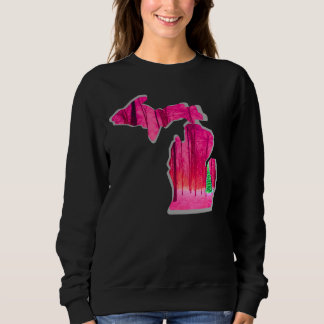 Michigan thème d'hiver sur ce sweatshirt noir