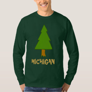 Michigan, Tree, edit text T-Shirt