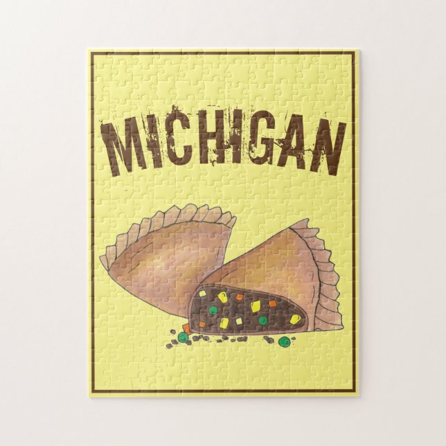 Michigan Upper Peninsula Pasties Pasty Meat Pie Jigsaw Puzzle (Vertical)