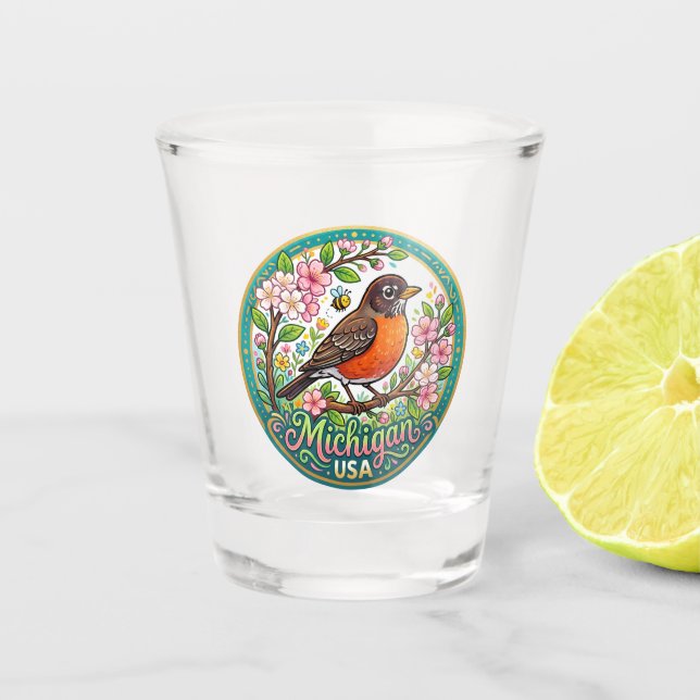 Michigan USA Shot Glass (Front)