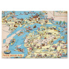 Michigan Vintage Funny Map