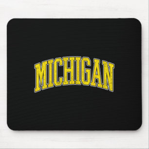 Michigan Vintage Varsity Sports Design Men Women Mouse Pad