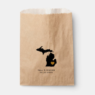 Michigan Wedding Favour Treat Sacks, Gift Bags