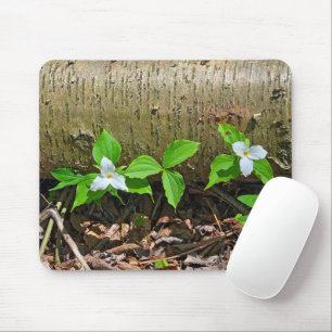 Michigan White Trilliums Mouse Pad