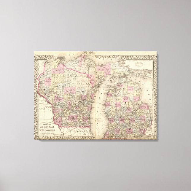 Michigan, Wisconsin Canvas Print (Front)