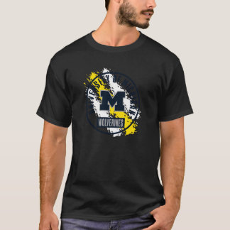 Michigan Wolverines Retro Paint Grey Officially Li T-Shirt