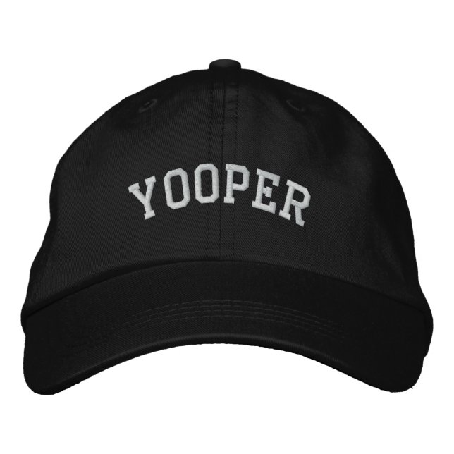 Michigan Yooper brodé Casquette ajustable noir (Devant)