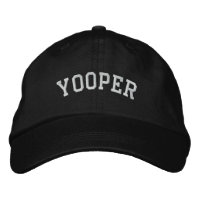 Michigan Yooper Embroidered Adjustable Cap Black