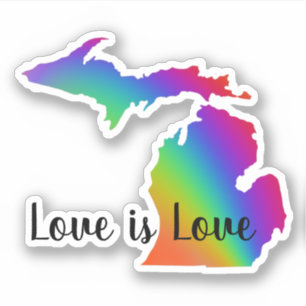 Michigander   love is love  rainbow pride 