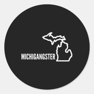 Michigangster Classic Round Sticker