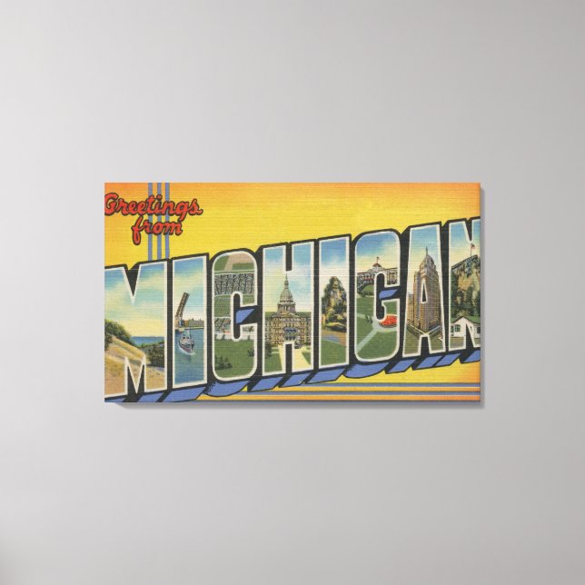 MichiganLarge Letter ScenesMichigan Canvas Print (Front)