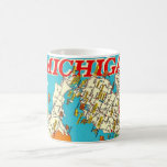 Michigan's Wonderland Vintage Map Coffee Mug<br><div class="desc">Great vintage postcard of the state of Michigan - wonderfully colourful!</div>