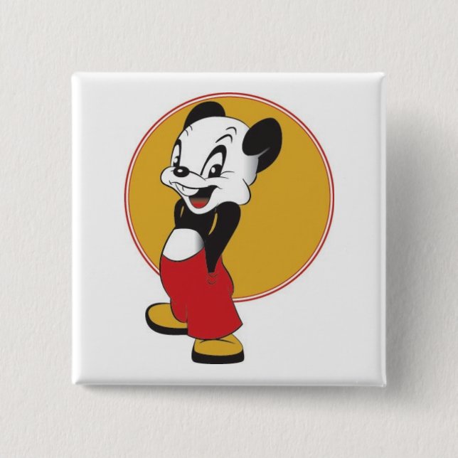 Mickey 2 Inch Square Button (Front)