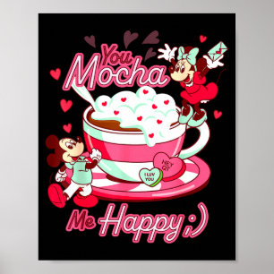 Mickey Amp Minnie Valentines Day You Mocha Me H  Poster