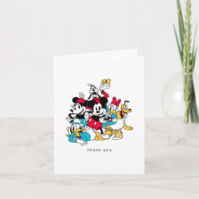 Mickey and Friends Baby Shower Thank You Card (Front)