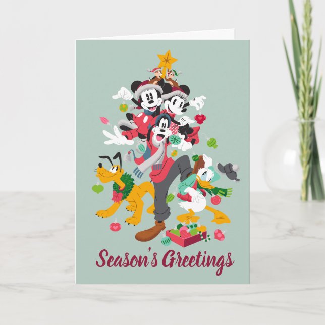 Mickey and Friends | Christmas Pyramid Holiday Card (Front)