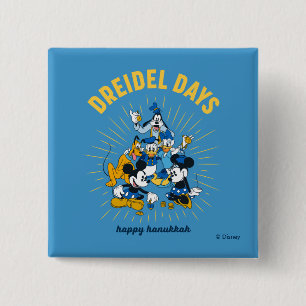 Mickey and Friends   Dreidel Days 2 Inch Square Button