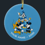 Mickey and Friends | Dreidel Days Ceramic Ornament<br><div class="desc">Happy Hanukkah from Mickey and Friends! This super cute graphic features Mickey and Friends celebrating Hanukkah.</div>