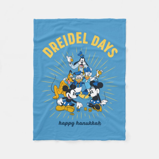 Mickey and Friends | Dreidel Days Fleece Blanket (Front)