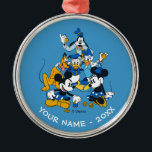 Mickey and Friends | Dreidel Days Metal Ornament<br><div class="desc">Happy Hanukkah from Mickey and Friends! This super cute graphic features Mickey and Friends celebrating Hanukkah.</div>