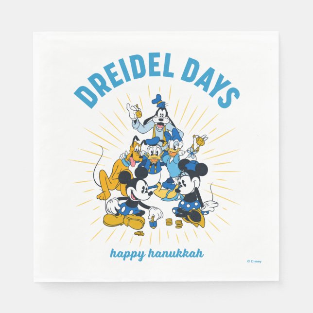 Mickey and Friends | Dreidel Days Napkin (Front)