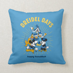 Mickey and Friends   Dreidel Days Throw Pillow