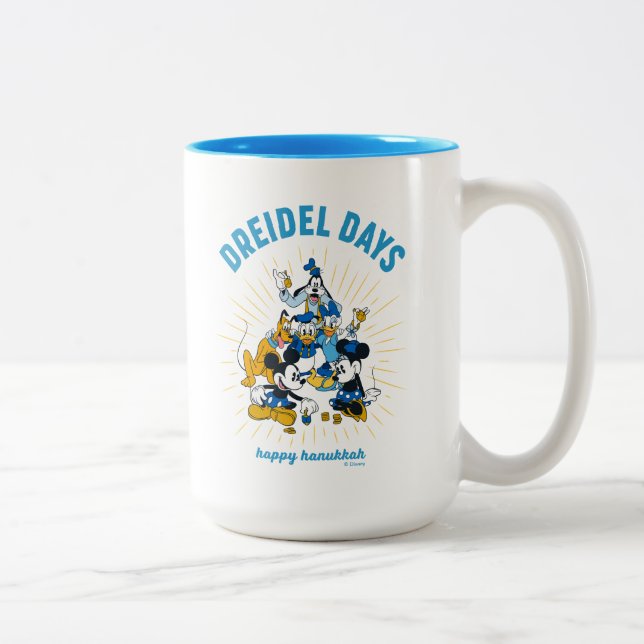 Mickey and Friends | Dreidel Days Two-Tone Coffee Mug (Right)