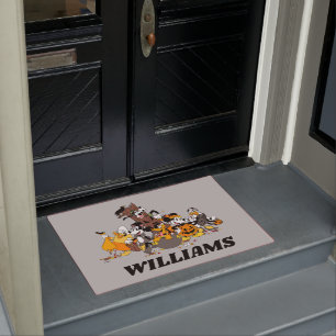 Mickey and Friends Dressed up for Halloween Doormat