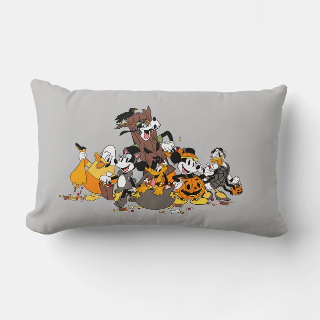 Mickey and Friends Dressed up for Halloween Lumbar Pillow (Front)