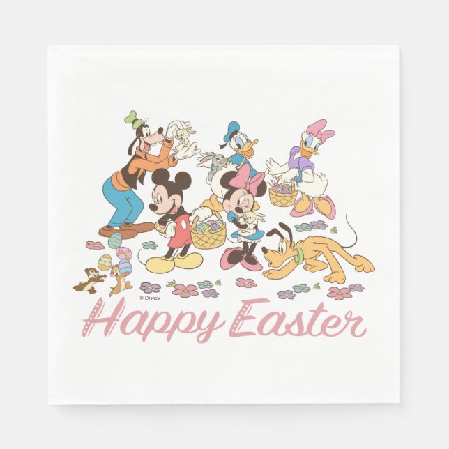 Mickey and Friends Easter Graphic Napkin (Front)