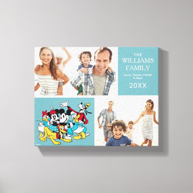 Mickey and Friends | Family Photo Collage Canvas Print (Front)