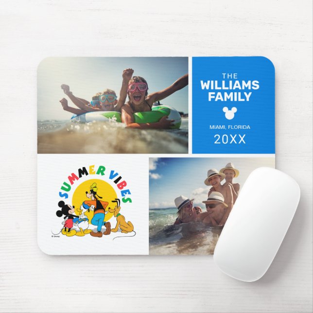 Mickey and Friends | Family Vacation Photo Collage Mouse Pad (With Mouse)