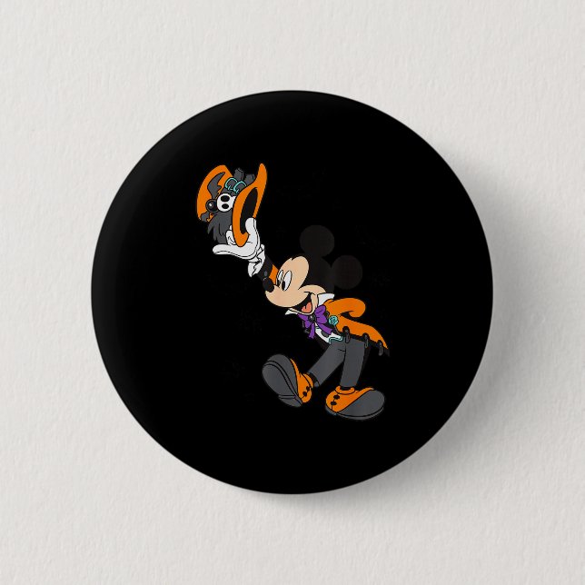Mickey And Friends Halloween Costume  2 Inch Round Button (Front)