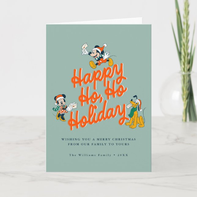 Mickey and Friends Happy Holiday Card (Front)