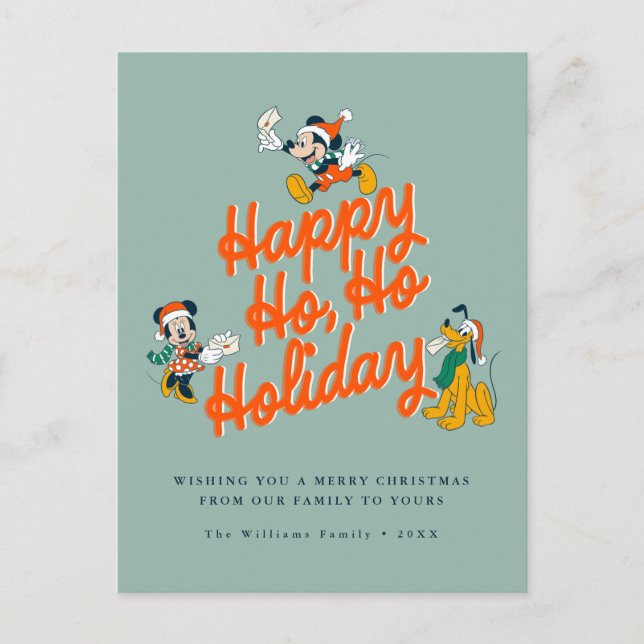 Mickey and Friends Happy Holiday Photo (Front)