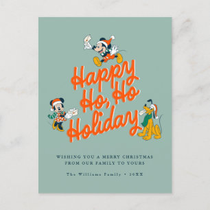 Mickey and Friends Happy Holiday Photo Postcard