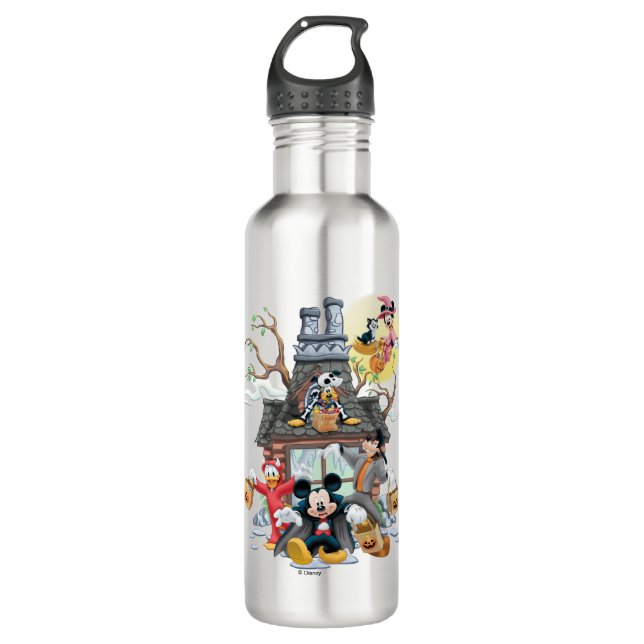Mickey and Friends Haunted House 710 Ml Water Bottle (Front)