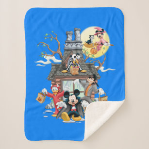 Mickey and Friends Haunted House Sherpa Blanket