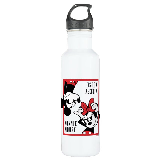 Mickey and Minnie | Cute Combo Design 710 Ml Water Bottle (Front)