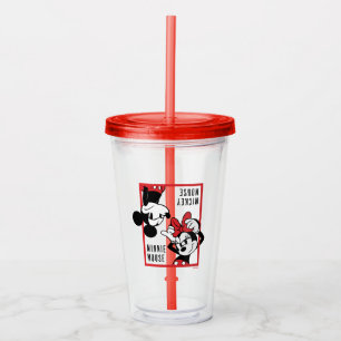 Mickey and Minnie   Cute Combo Design Acrylic Tumbler