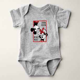 Mickey and Minnie Cute Combo Design Baby Bodysuit