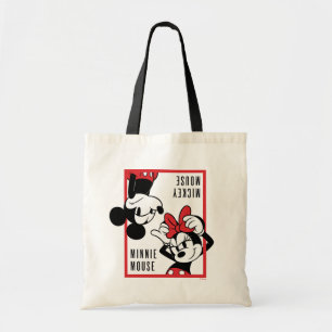 Mickey and Minnie   Cute Combo Design Tote Bag