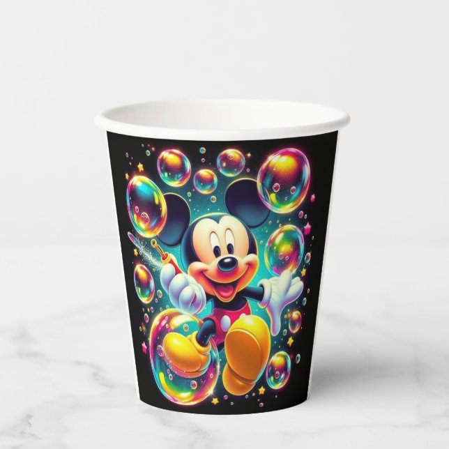 Mickey and Minnie Festive Celebration Colorful Pap Paper Cups (Front)