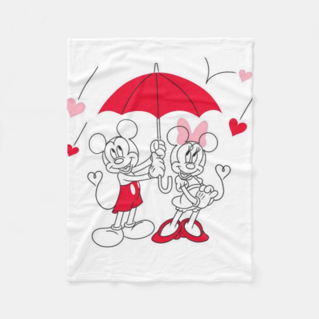 Mickey and Minnie Fleece Blanket (Front)