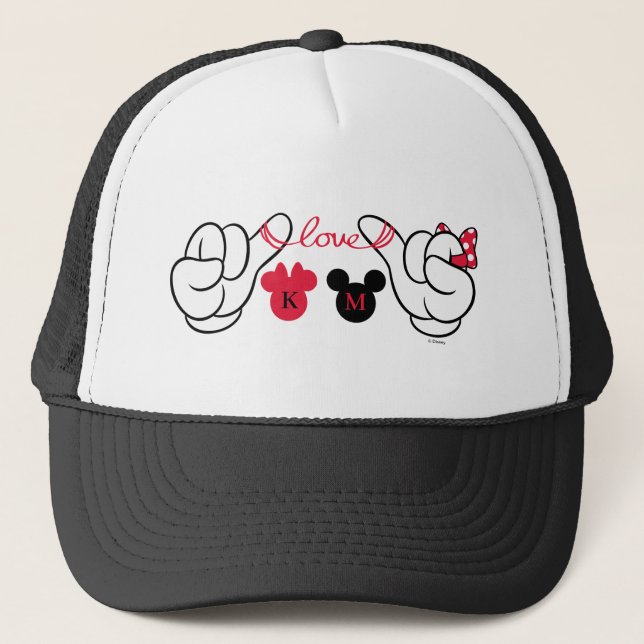 Mickey and Minnie | Hands Love Trucker Hat (Front)